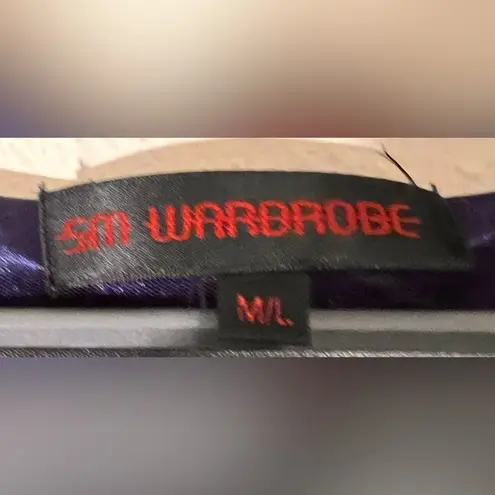 SM Wardrobe Colorful Blue Dress Waist Tie Sleeveless Lined Women’s Medium Large Blue