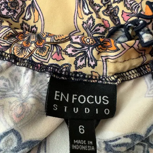 Enfocus Studio En Focus Studio Boho Short Sleeve Stretch Shift Dress Size 6