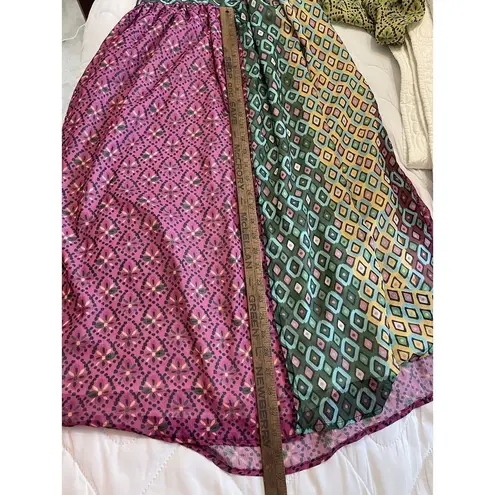 Sunday Up Dress Paisley Floral Print Size M Patchwork Boho Peasant Feminine Midi Size M