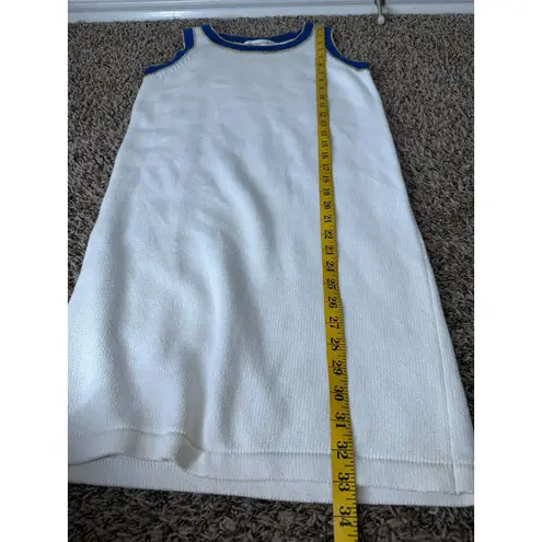 Vintage Bloomingdale's Starfish Sweater Dress Set Sz XS Coastal Grandma Beachy White