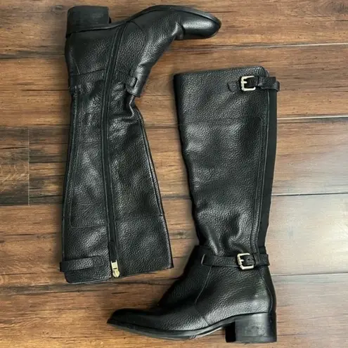 LK Bennett L.K. Bennett Carole Black Stretch Leather Knee Boots - Size 5.5 / 36