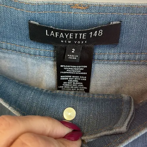 Lafayette 148  NY Clarke Ombré Wide Leg Jeans