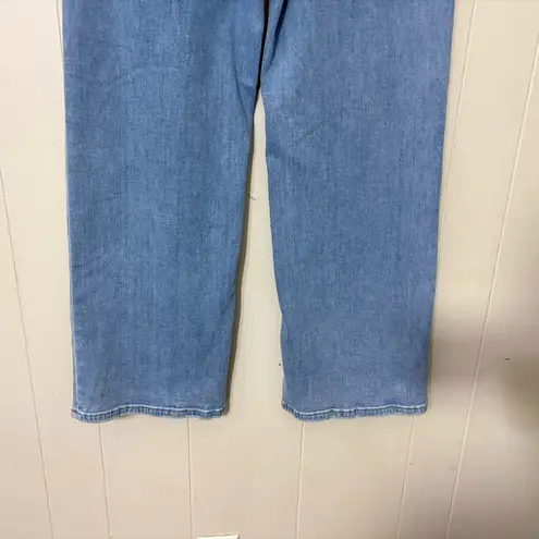 Mica Los Angeles Super High Rise Straight Leg Jeans Size 31 Loose Fit Blue