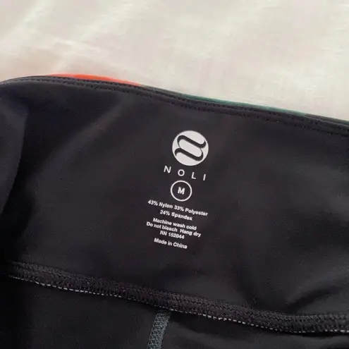 Noli Floral Patterned Striped Leggings