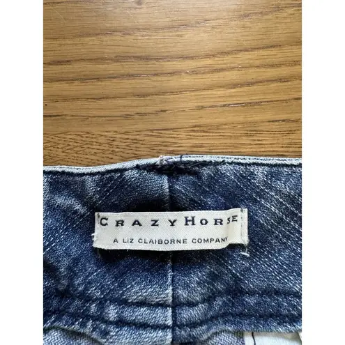 CRAZY HORSE A Liz Claiborne Straight Jeans/Pants Women Size 8 Stretch Western