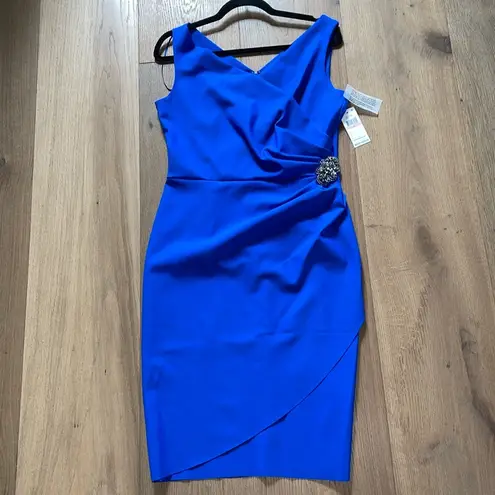 Alex Evenings Scuba Tank Dress Size 10 NWT Royal Blue Cocktail Formal 134005