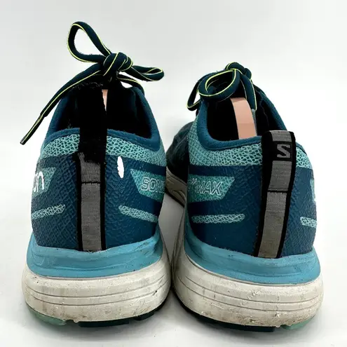 Salomon Sonic RA Max Running Sneakers Sensi Fit Shoes Lace Up Green Blue 8.5