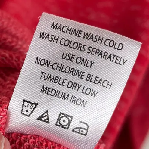 Woman Within French Terry Quarter-Zip Sweatshirt Pullover Red Marled Size 18/20