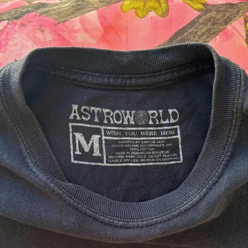 Astroworld travis scott official merch black short sleeve t shirt