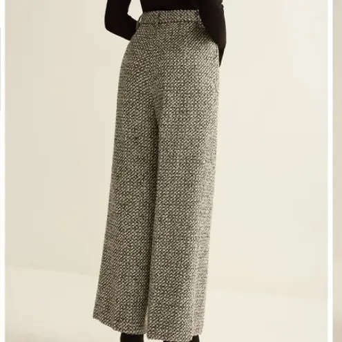 Commense Tweed Black and White Wool Blend Trousers, Size Small, NWT