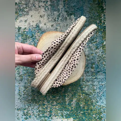 DV Dolce Vita Elaine leopard print slip on espadrilles open heel flats, size 9M