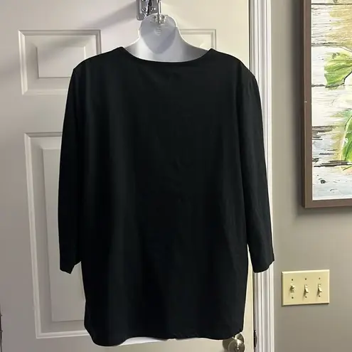 Holiday Editions Halloween Black 3/4 Sleeve T