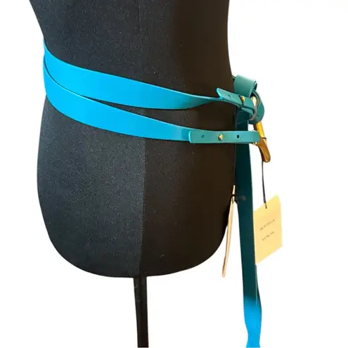 Bottega Veneta NWT Leather Double Strap Belt With Horseshoe Buckle Size M