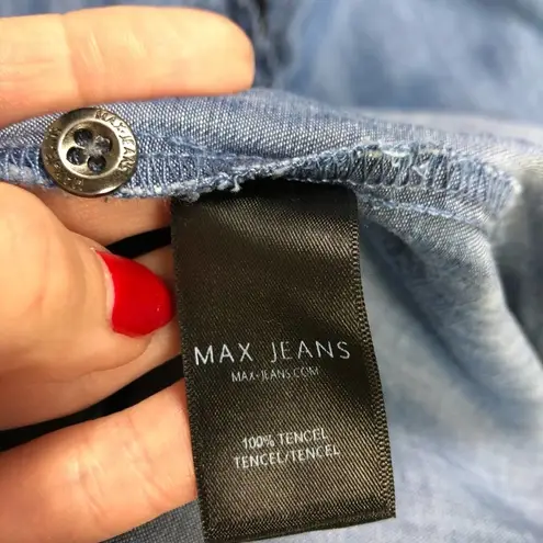 Max jeans NWT Denim Ruffle Dress Pockets Size S
