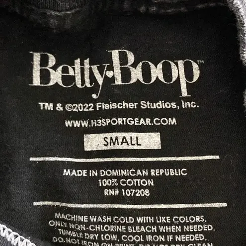 Betty Boop T Shirt Womens Sz Small Black Halloween Zombie