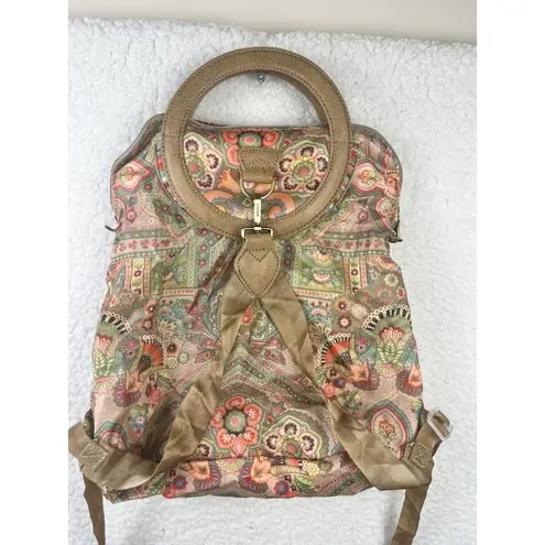 Oilily Backpack Womens Large Boho Floral Convertible Purse Bag Strap Multicolor