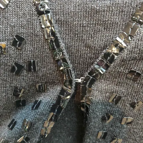 Victoria Jones Black Long Sleeves Sequin Details Embellished Top 2x