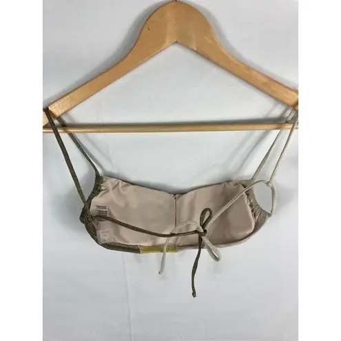 PQ Swim Anthropologie Luna Wave Bikini Top Size Small Gold