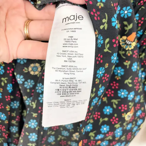 Maje Rockina Floral Print Mini Dress