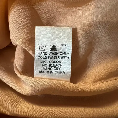 Aura Blush Wrap Dress Flutter Sleeves Size L Classic Party Romantic