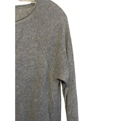 Alexander Wang T Long Sleeve Asymmetrical Sweater Women Size Medium Gray Light