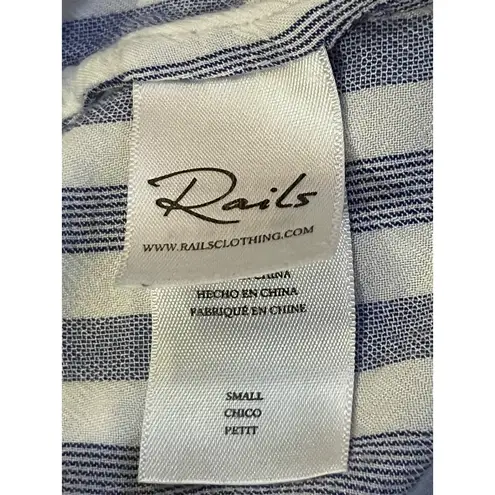 Rails Sleep Lounge Pants Womens Small Petite Blue Striped Rayon Pajama Bottoms