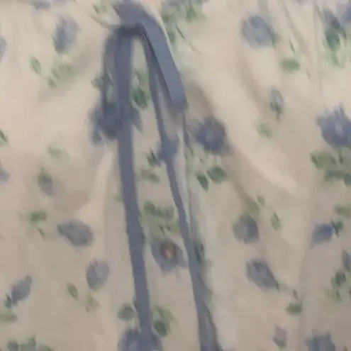 Carriage Court Nightgown Housecoat Vintage NWT Blue Rose Lace Size Large Sears