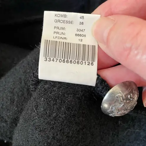 Geiger Classic Walk Smiley Boiled Wool Button Front Jacket Coat 38 8 M Black