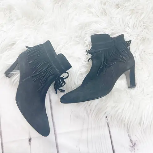 Gabor Ladies Modern Suede Ankle Boots in Black Size UK 5 / US 7