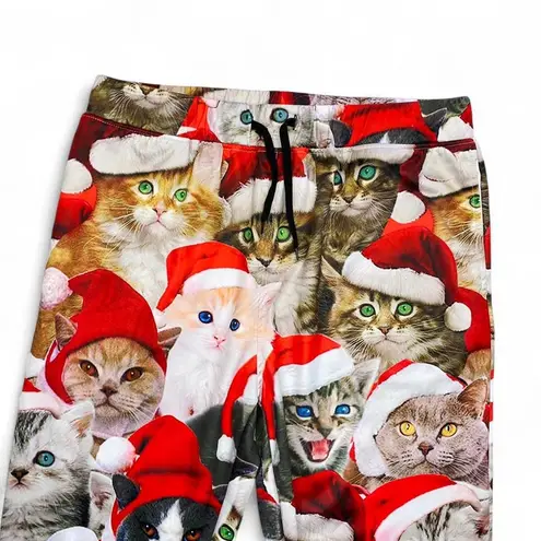 Unisex Cat Kitten Christmas Casual Lounge Sweat Pants Multiple Size L