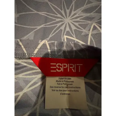 Vintage Esprit Mini Skirt Blue Floral Rayon Size 13/14 Y2K 90s Fairy Retro