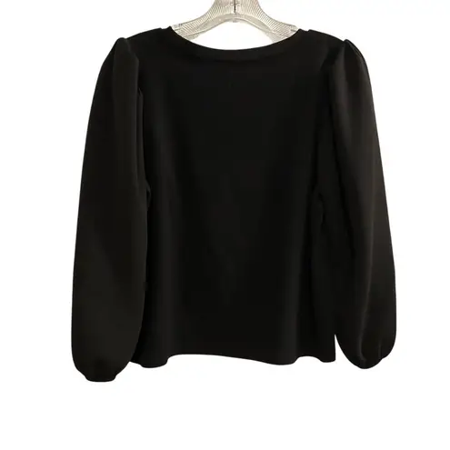 Truth by Republic Women's Black Puff Sleeve Blouse Size L Casual