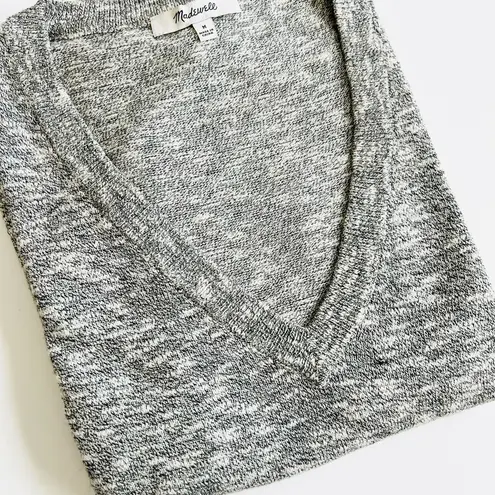 Madewell  Gray Heather V-Neck Short Sleeve Sweater Medium