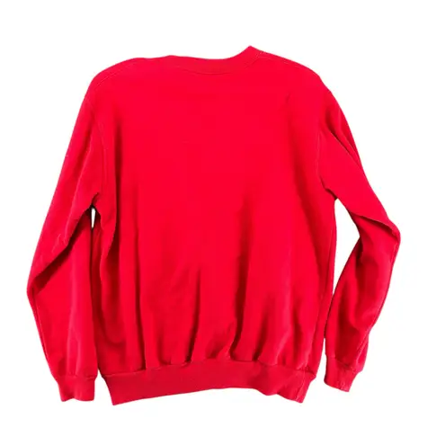 Red Cardinal Vintage Christmas Winter Sweatshirt Women's Large 80s 90s Holiday