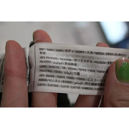 Abercrombie & Fitch Womens  Green White Floral Square Neck Long Sleeve Top Size S