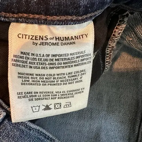 Citizens of Humanity Citizen Of Humanity Blue Denim Distressed Fray Shorts Size 25