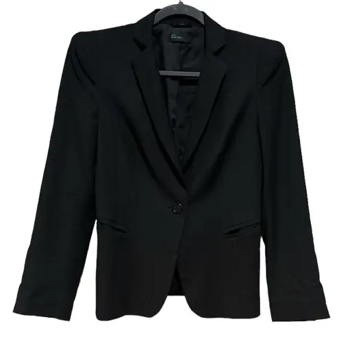 United Colors Of Benetton BENETTON BLAZER SUIT JACKET BLACK COLLEGIATE ACADAMIA SCHOLARLY 42