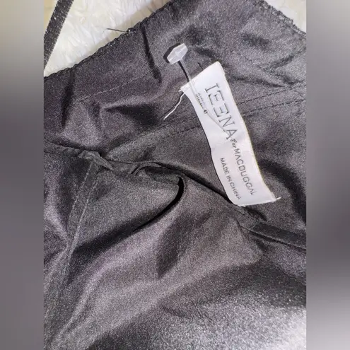 Mac Duggal New Shimmer Pleated Plunge Neck Criss Cross Back Black Gown Sz 0