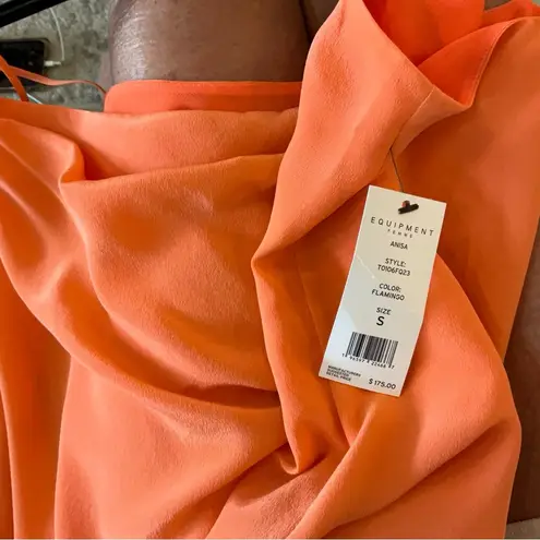Equipment 100% Silk Orange Camisole Top with Flowy Fit
