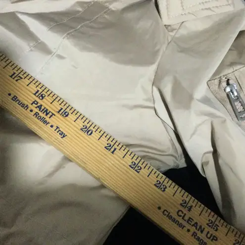 Bella Donna Moda Italiana Beige Quilted Lined Parka Jacket with Faux Fur Hood XL Tan