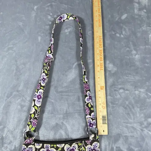 Vera Bradley Plum Petals Quilted Hipster Crossbody Bag Adjustable Strap Clean