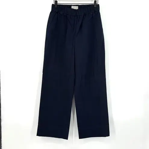 Everlane  Blue Organic Cotton Pull On Wide Leg Easy Pants Medium