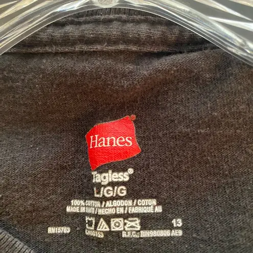 Hanes Graphic T-Shirt "I work hard..millions on welfare” black L