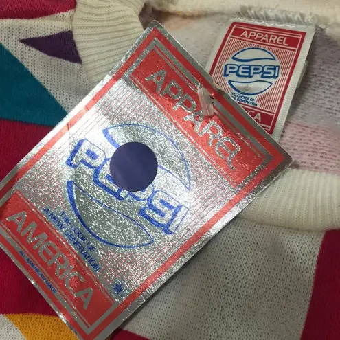 Pepsi 1986 80s Deadstock Neon Geometric Top Retro