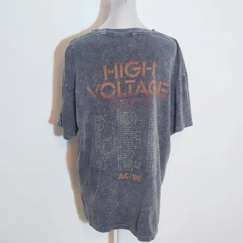 AC/DC Gray Distressed T-Shirt Size Small/Medium Unisex ACDC Tee