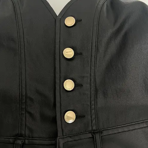 Retrofête Cynthia Jumpsuit Black Coated Flared Leg Retro Revolve Women’s Size S