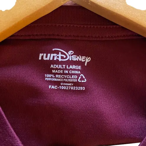 Run  Walt Disney World Marathon 26.2 2024 Maroon Shirt Size Large