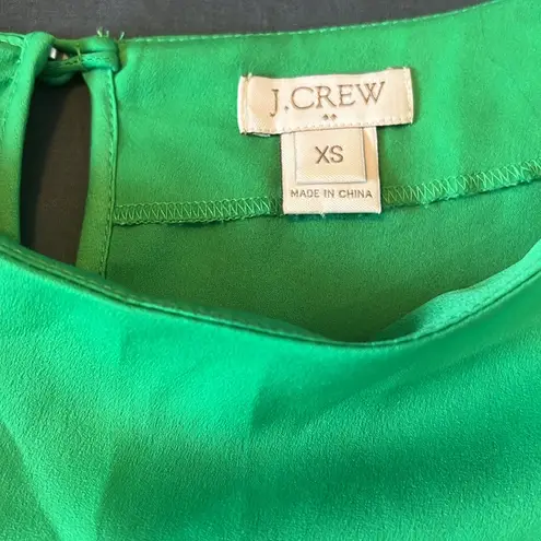 JCrew Factory Short Sleeve Blouse Green Size XS