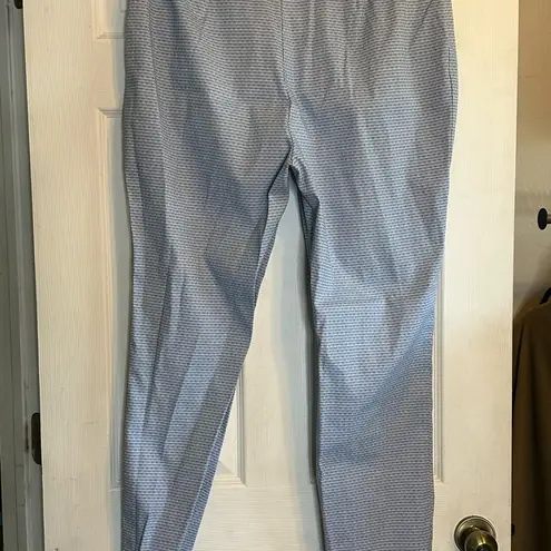 Dress Pants Blue Pattern Career Casual Stretch Trousers Size Unknown