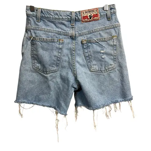 Rockies Relaxed High Rise Denim Cutoff Shorts Distressed Light Wash Size 3